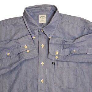 Brooks‎ Brothers Mens XL Striped Button Down Oxford Dress Shirt